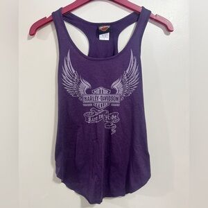 Harley-Davidson Purple Women's Tank Top With Rhinestones Size M